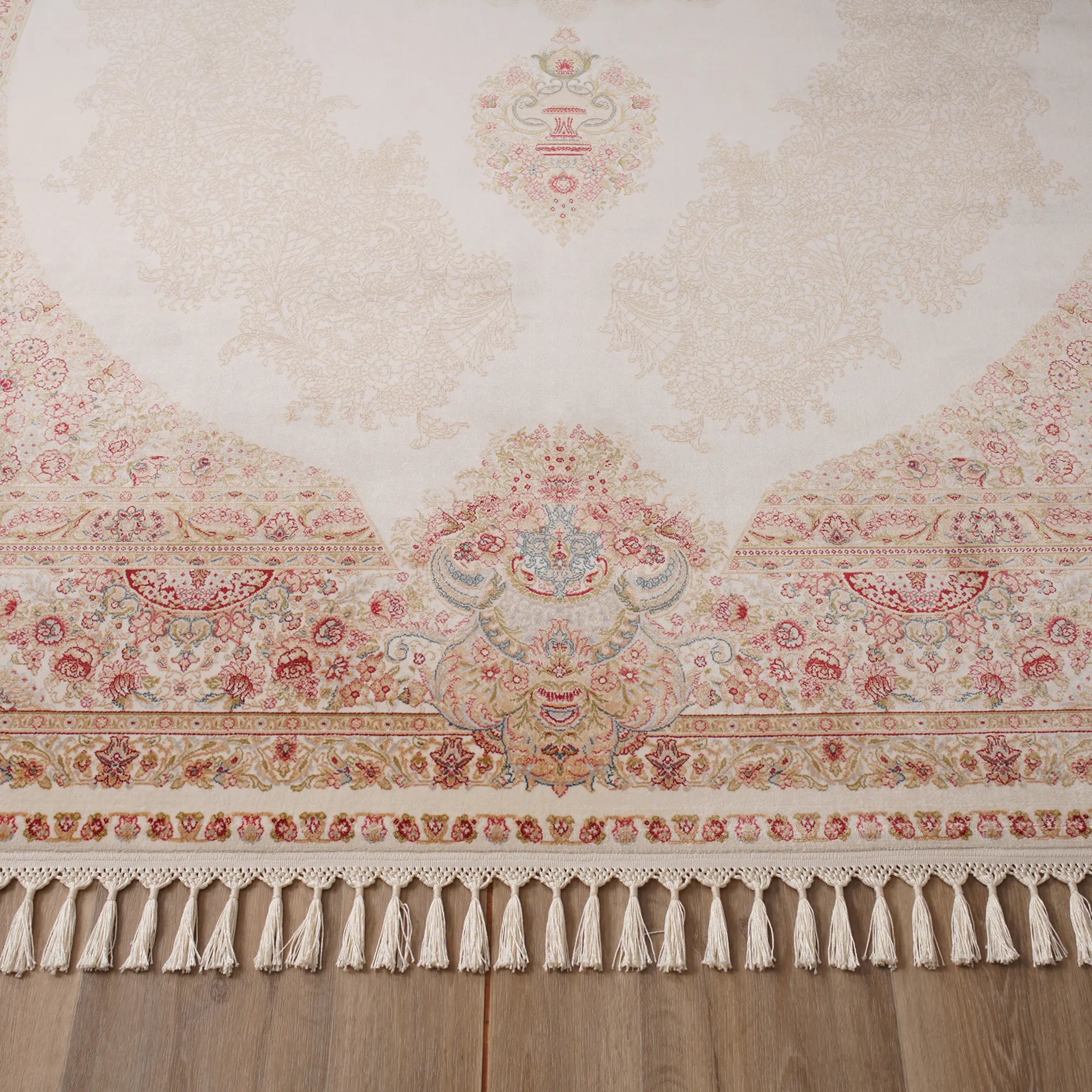 Timeless Elegance Antique Pattern Handmade Silk Rug - Bella Rugs