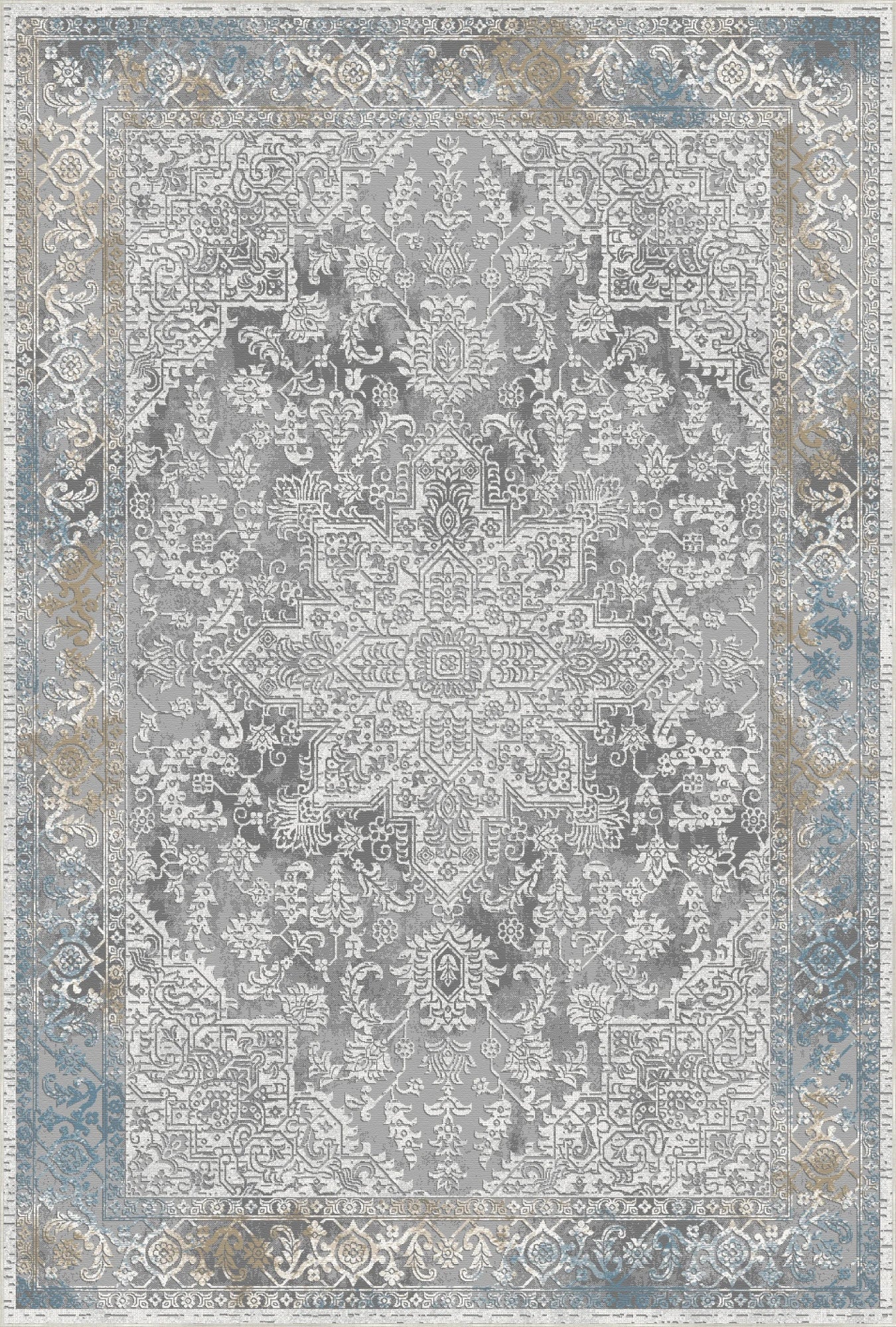Silver Azure Aura Rug