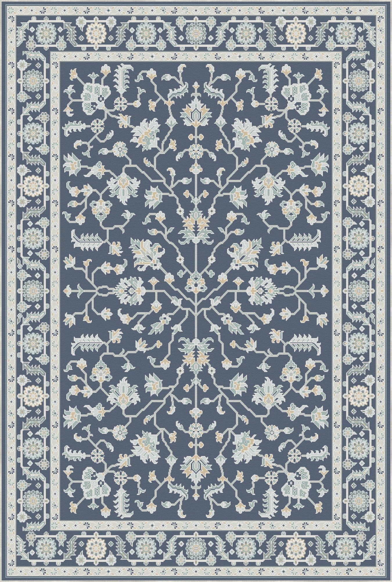 Navy Ivory Arbor Rug