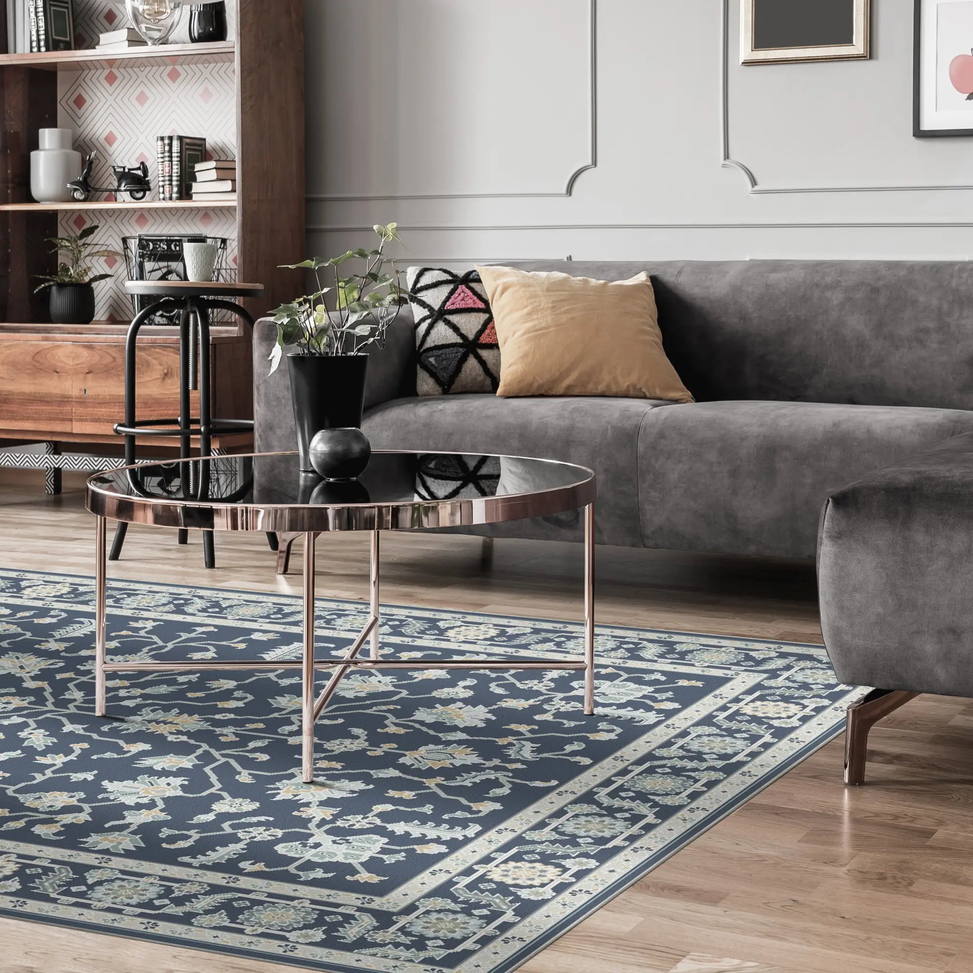 Tappeto Arbor Avorio Navy