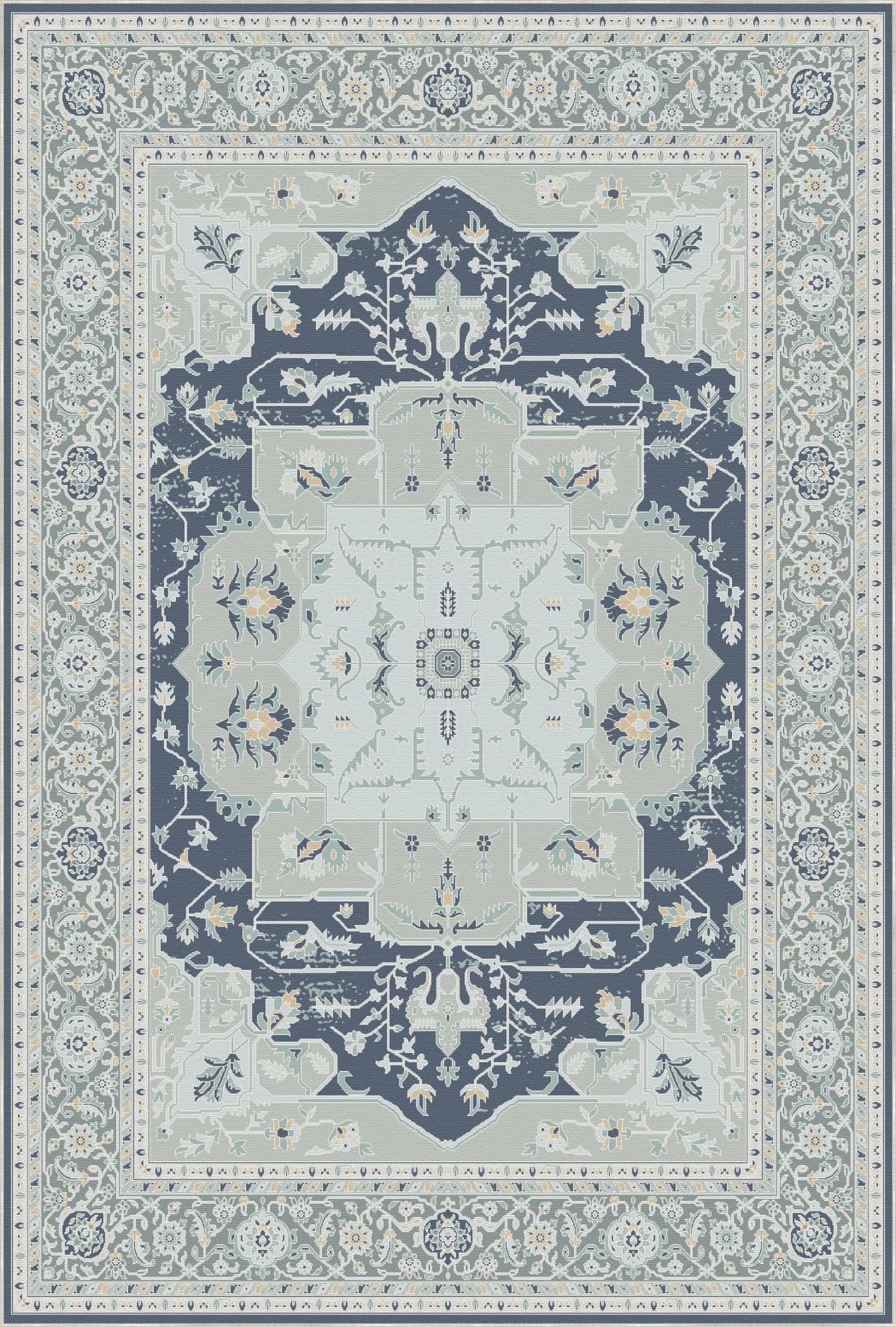 Aura Navy Alabaster Rug