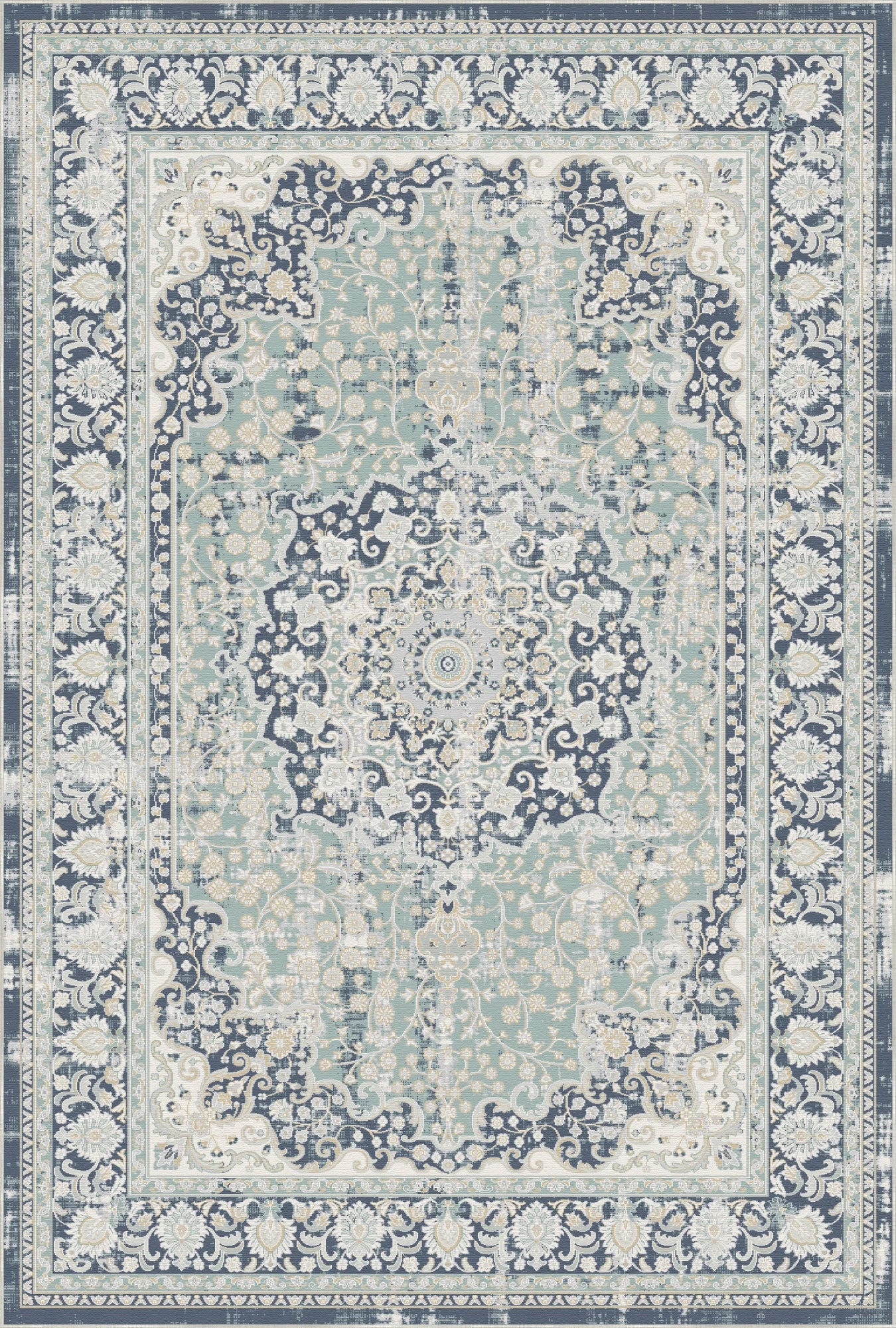 Vintage Navy Sage Rug