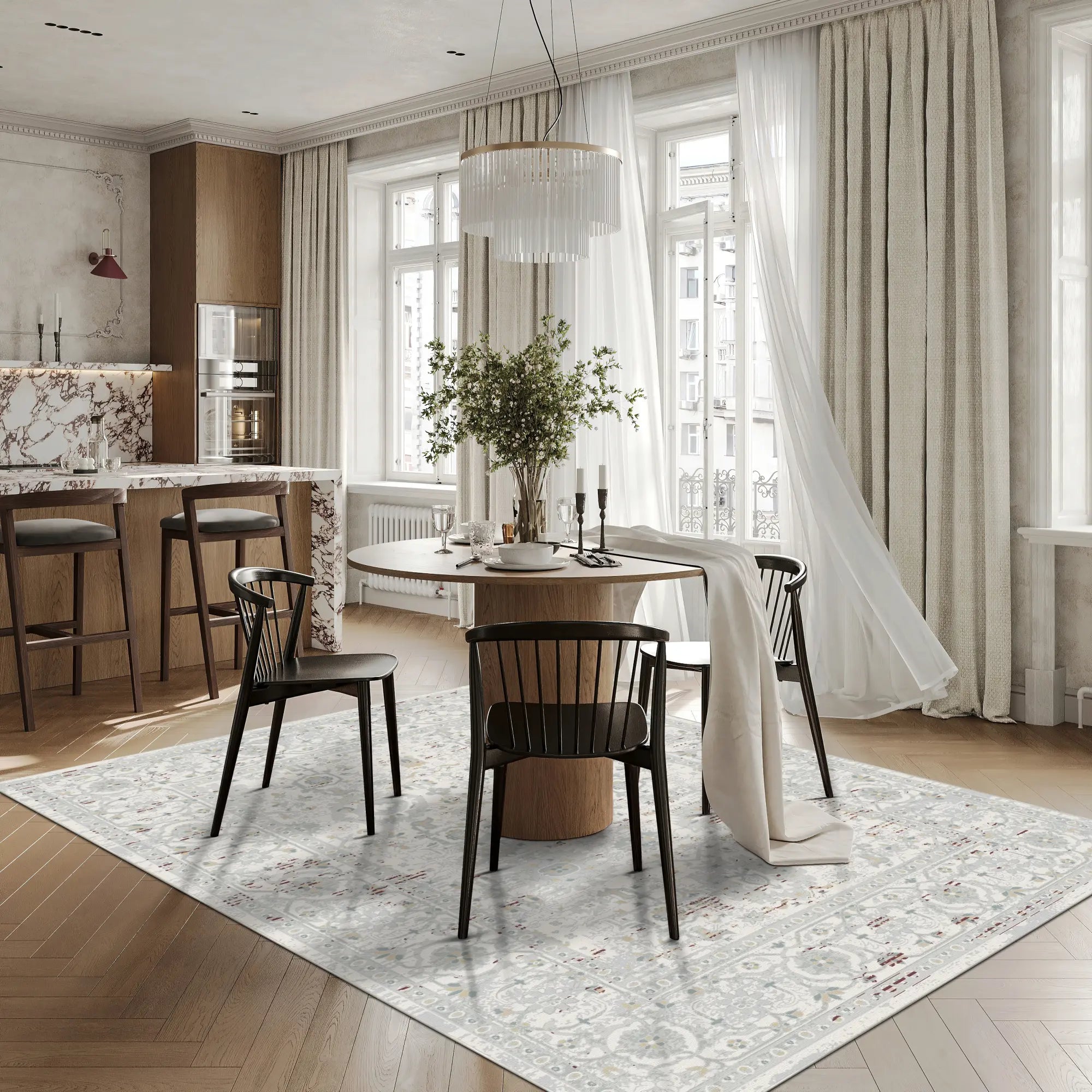 Tappeto Legacy Floreale Invecchiato Alabastro