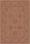 Legacy Eroded Floral Rust Rug Terracotta