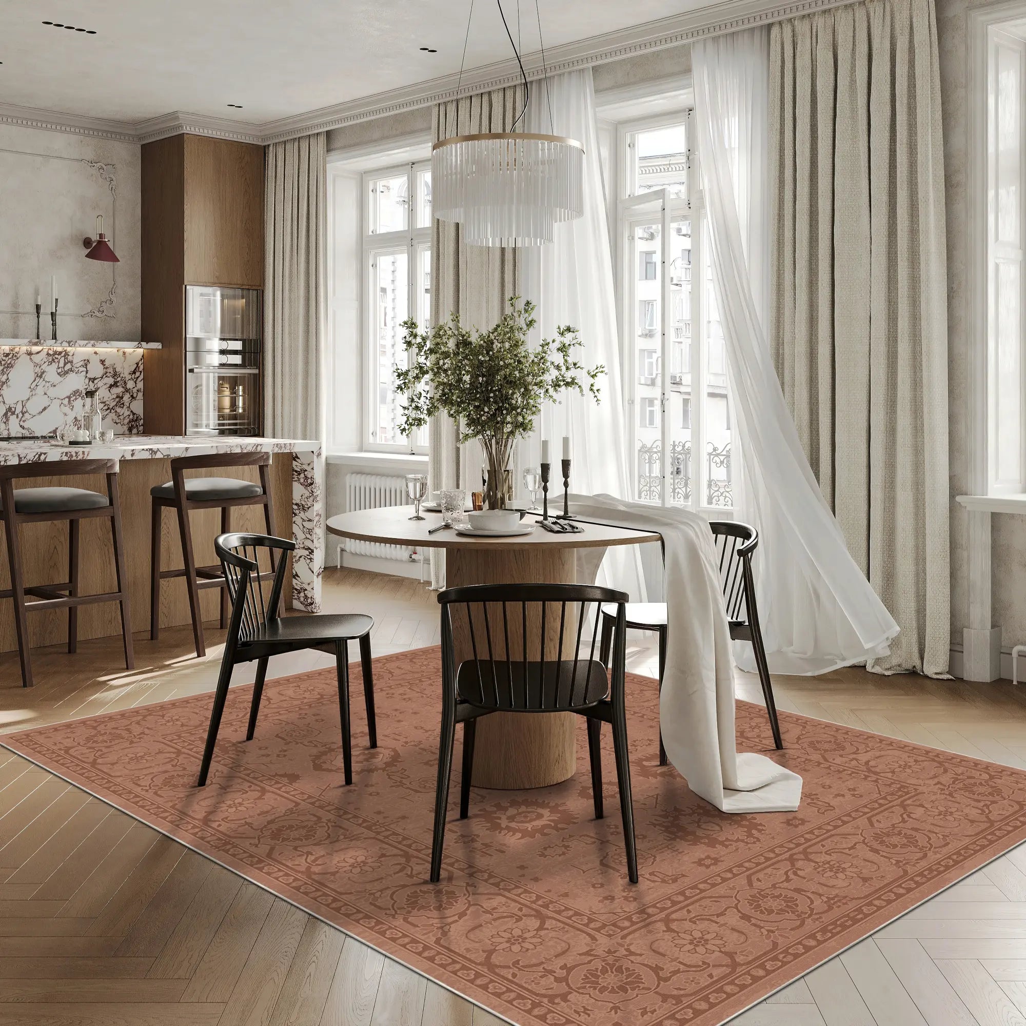 Tappeto Legacy Floreale Erosione Ruggine