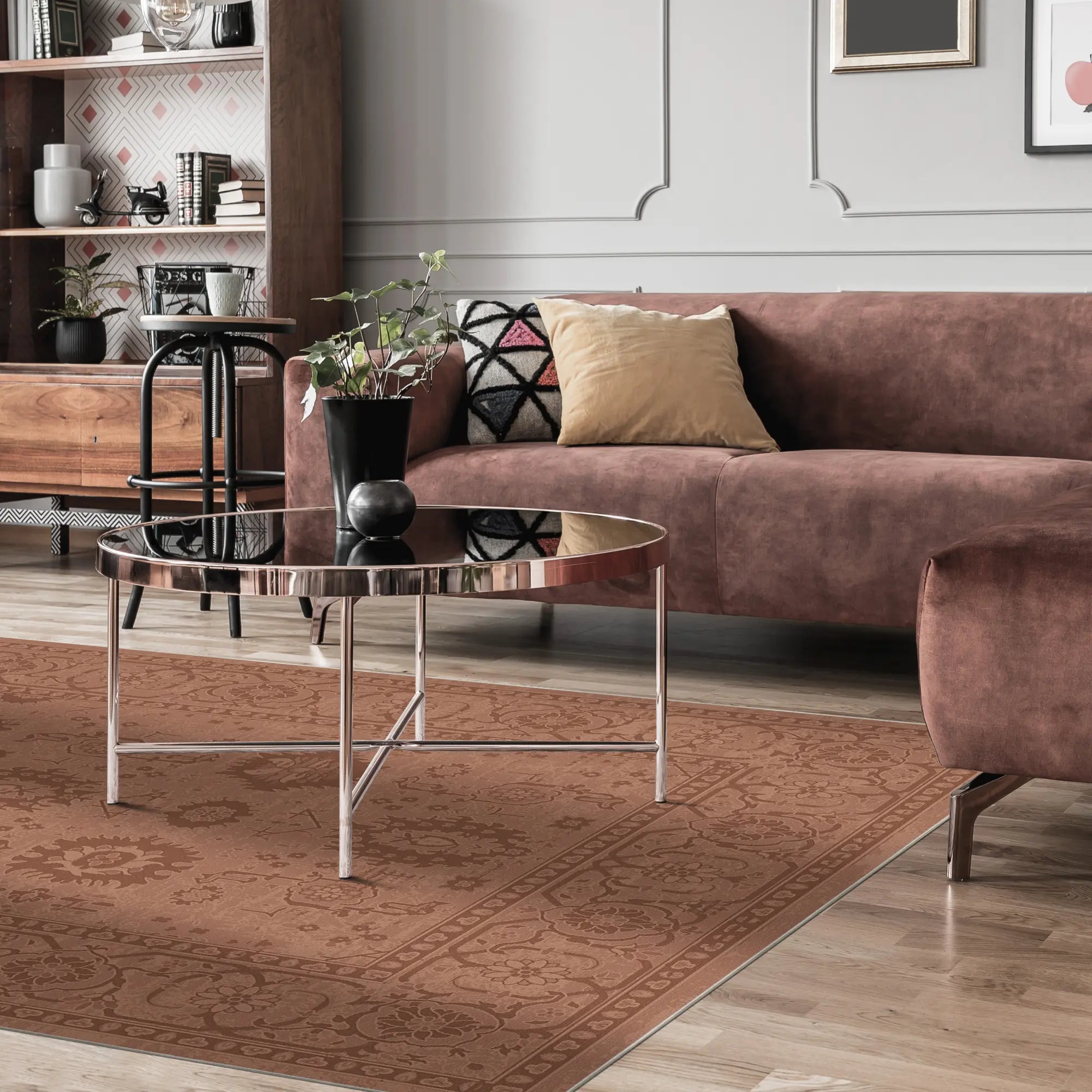 Tappeto Legacy Floreale Erosione Ruggine