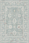 Legacy Eroded Floral Sage Alabaster Rug Azure