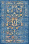 Sapphire Botanical Bloom Rug Blue