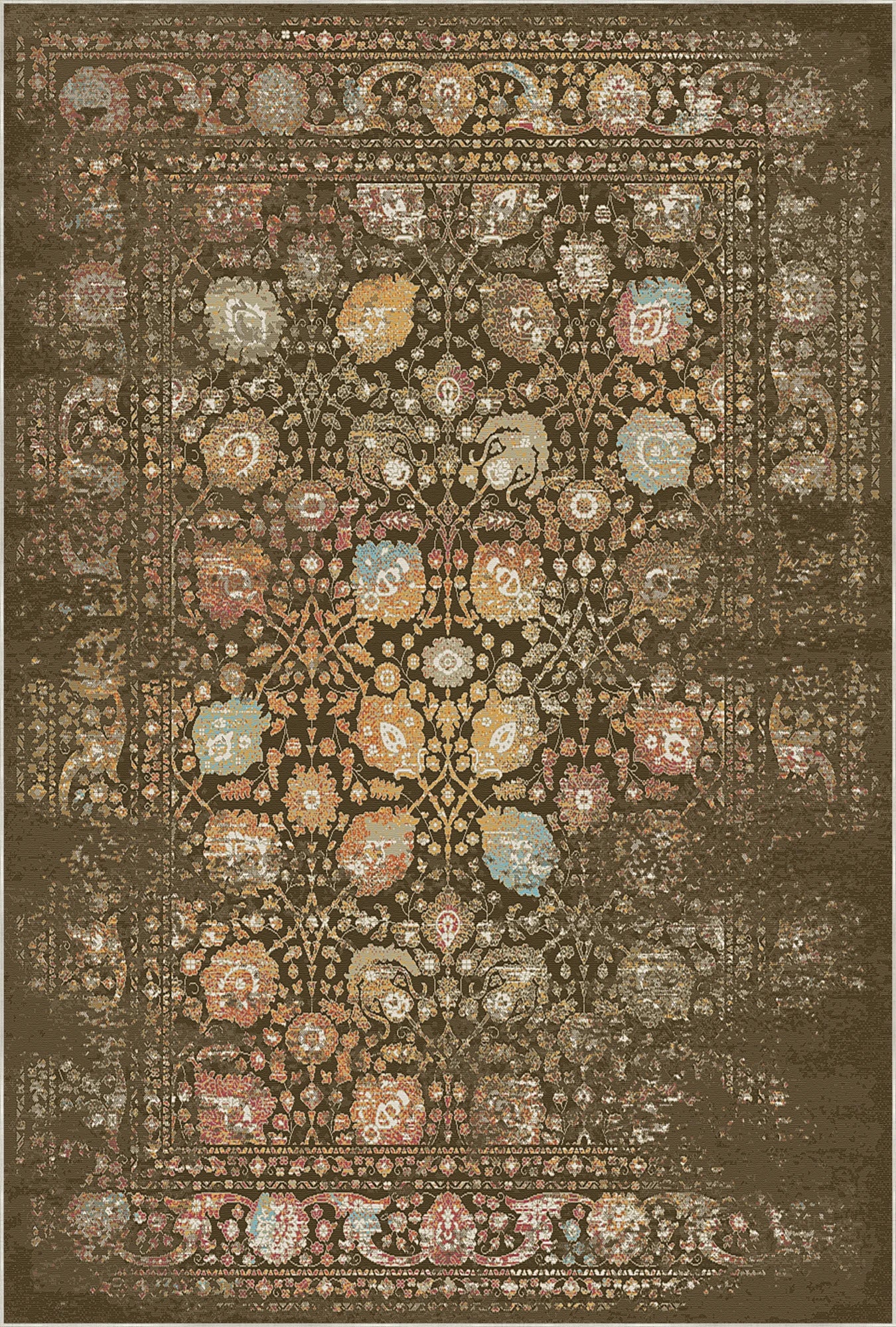 Sapphire Earth Botanical Bloom Rug