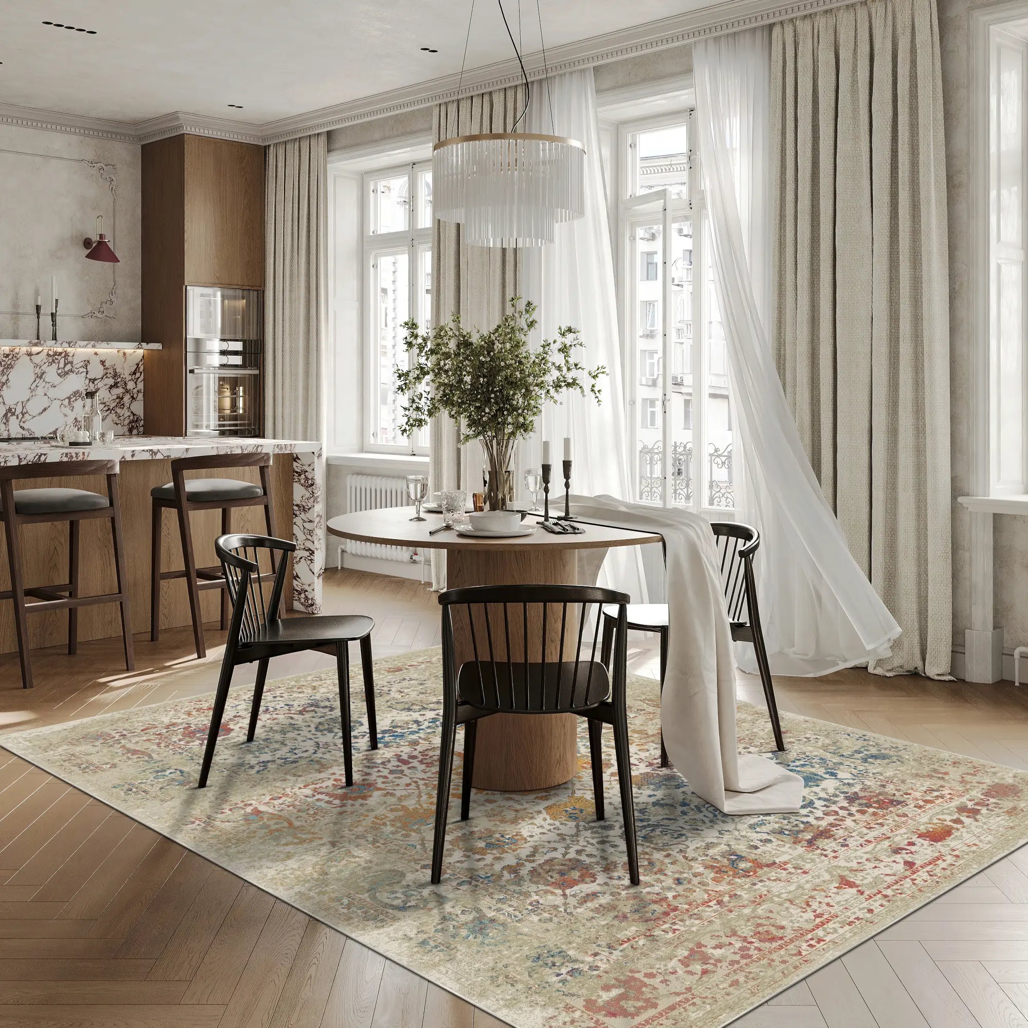 Tappeto Botanical Bloom Beige Zaffiro