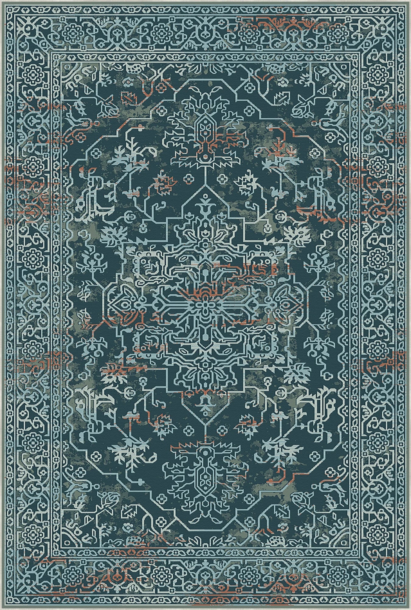 Oracle Ornate Geometric Teal