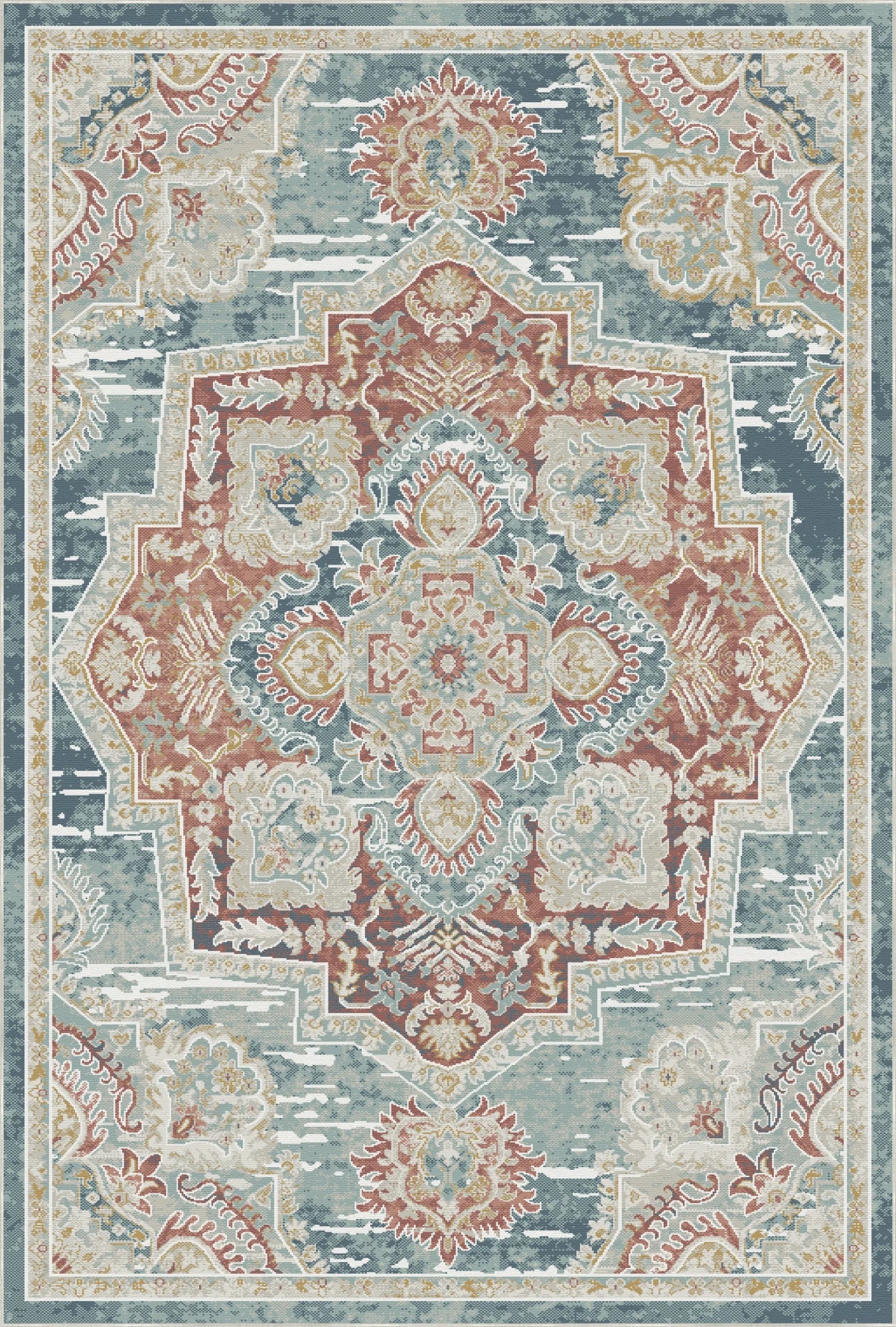 Sapphire Crest Mosaic Blue