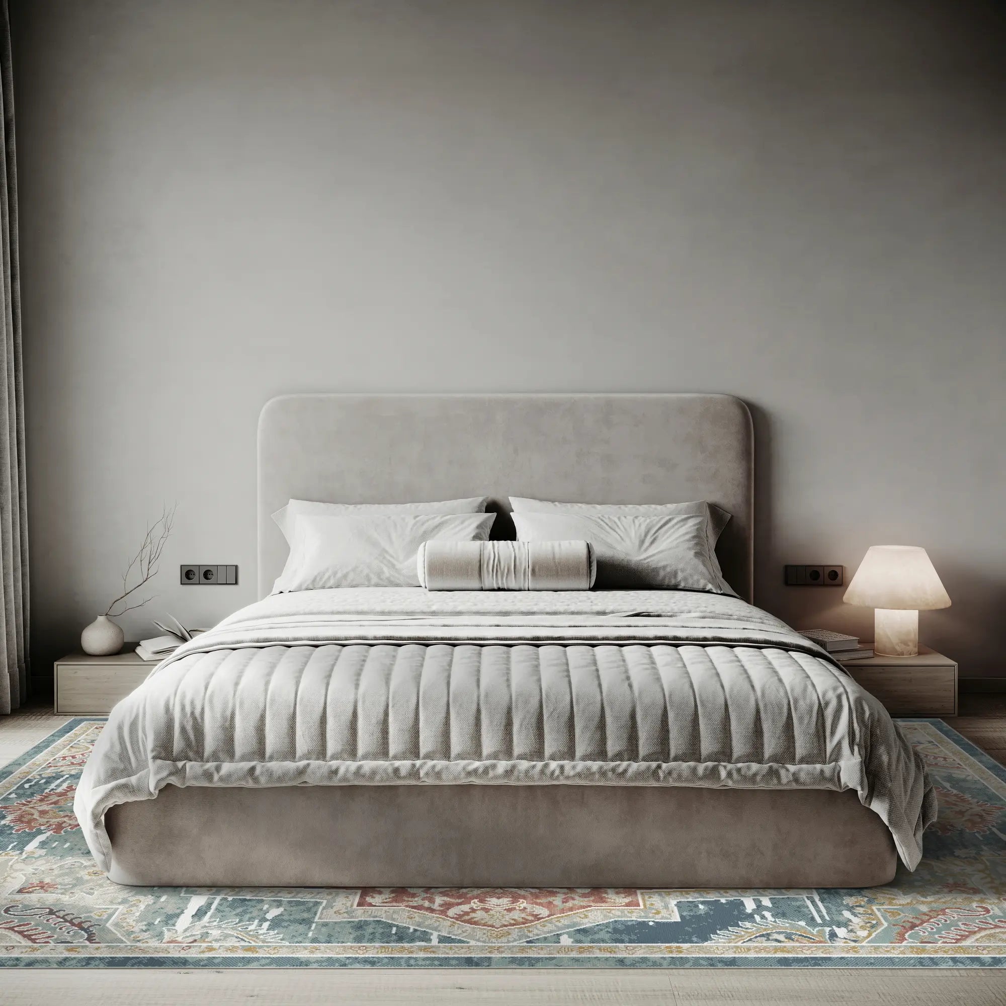 Tappeto Sapphire Crest Mosaico Blu