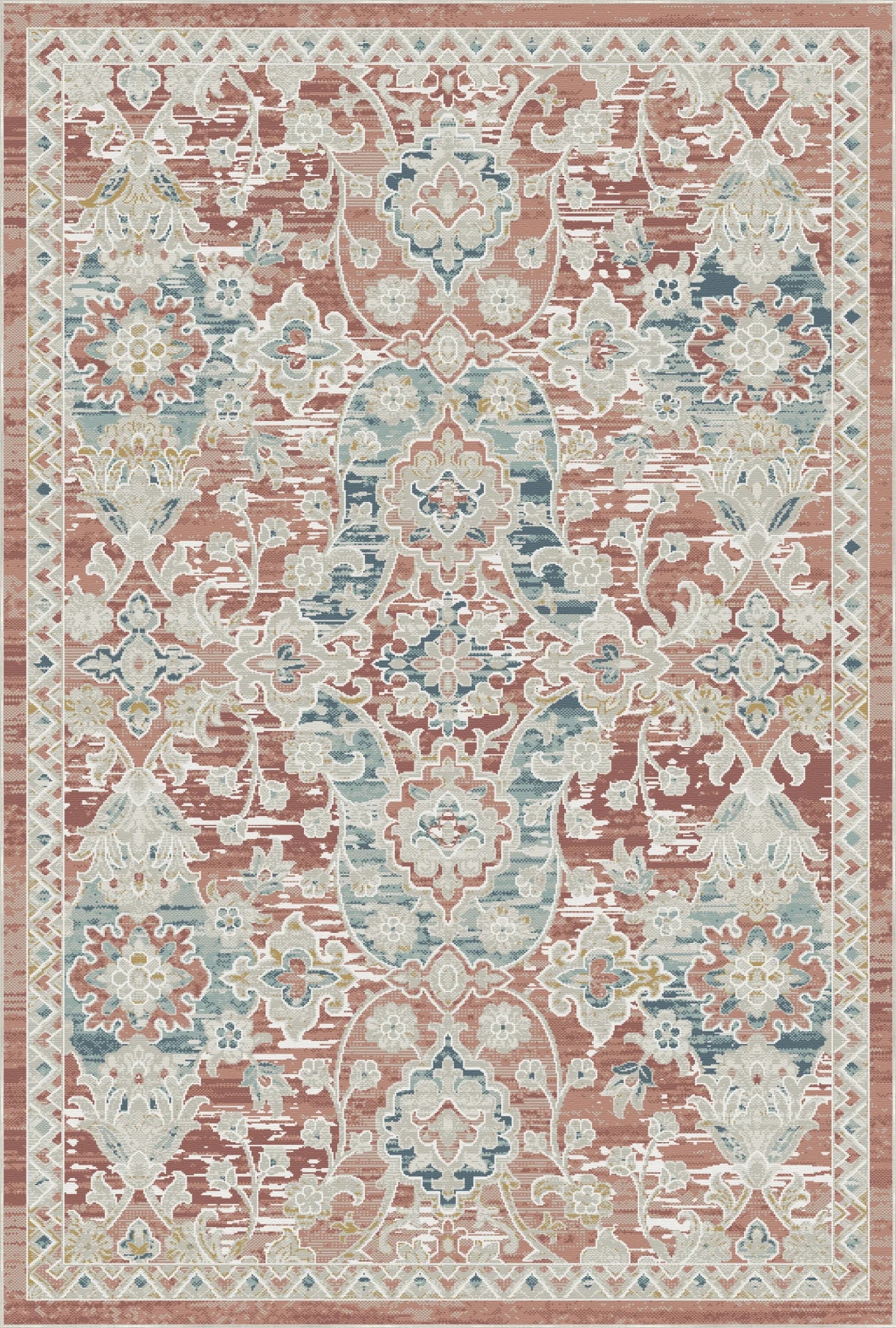 Dynasty Trellis Floral Terracotta