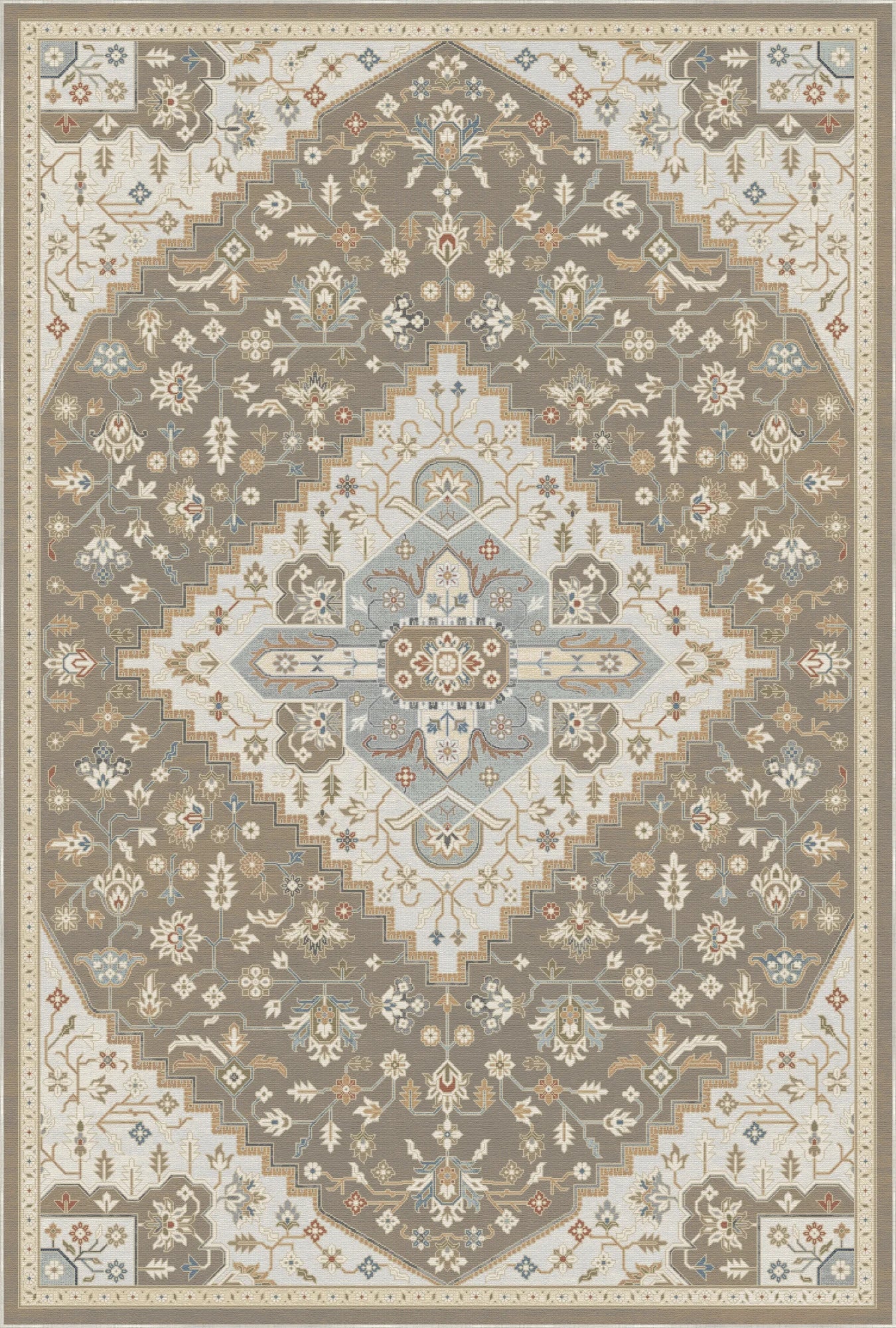 Pearl Mink Medallion Rug