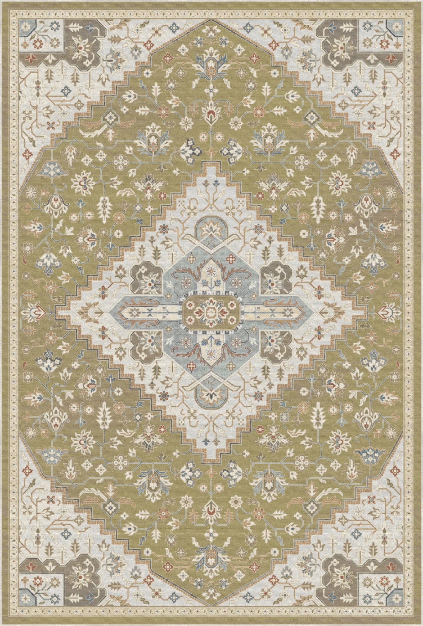 Pearl Olive Medallion Rug