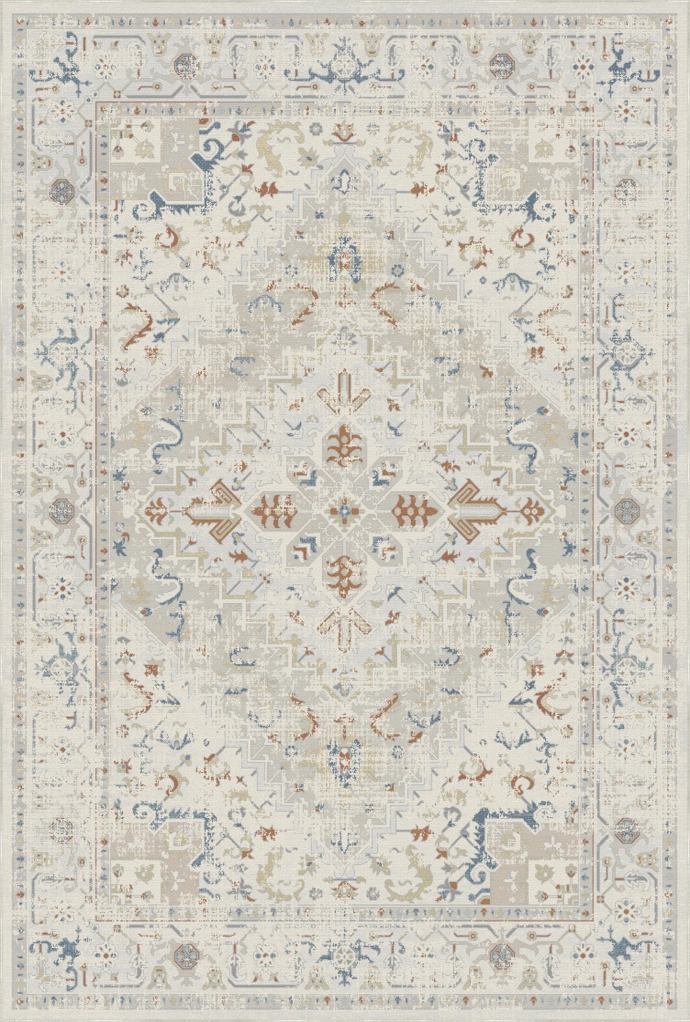 Ivory Terracotta Heritage Rug