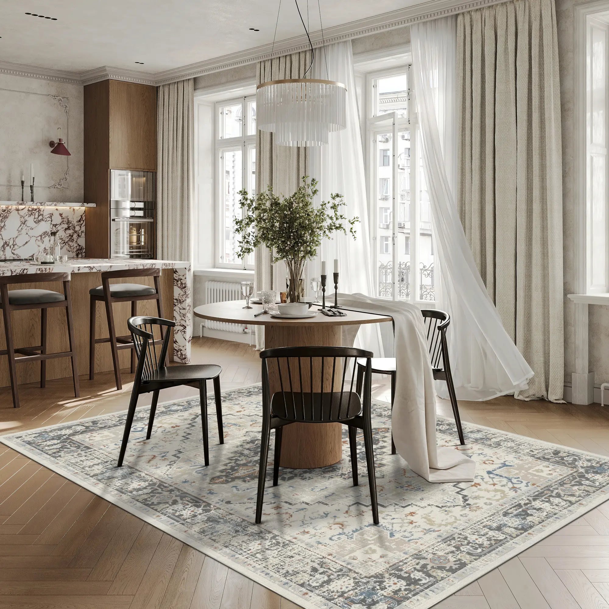 Tappeto Heritage Avorio Ardesia