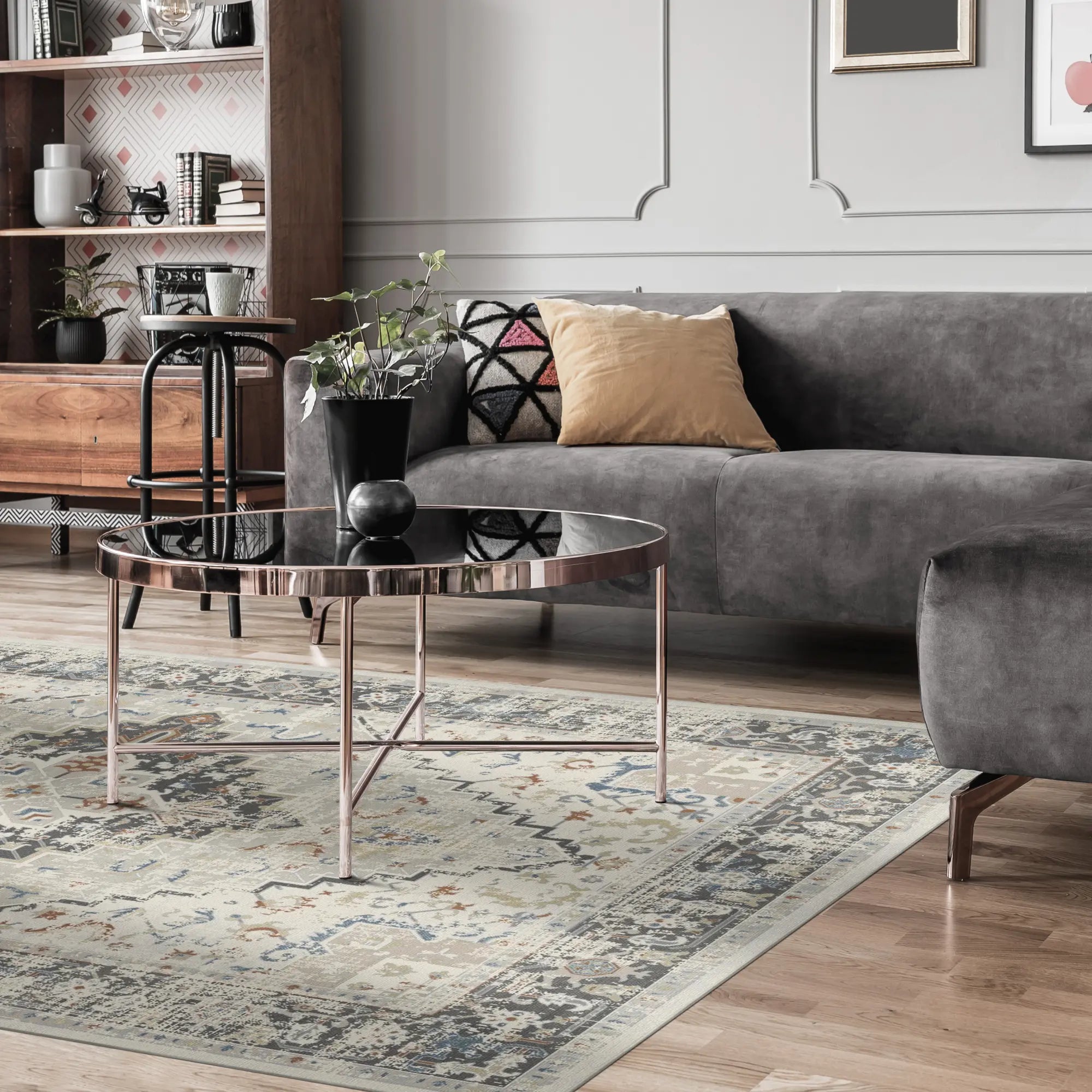 Tappeto Heritage Avorio Ardesia