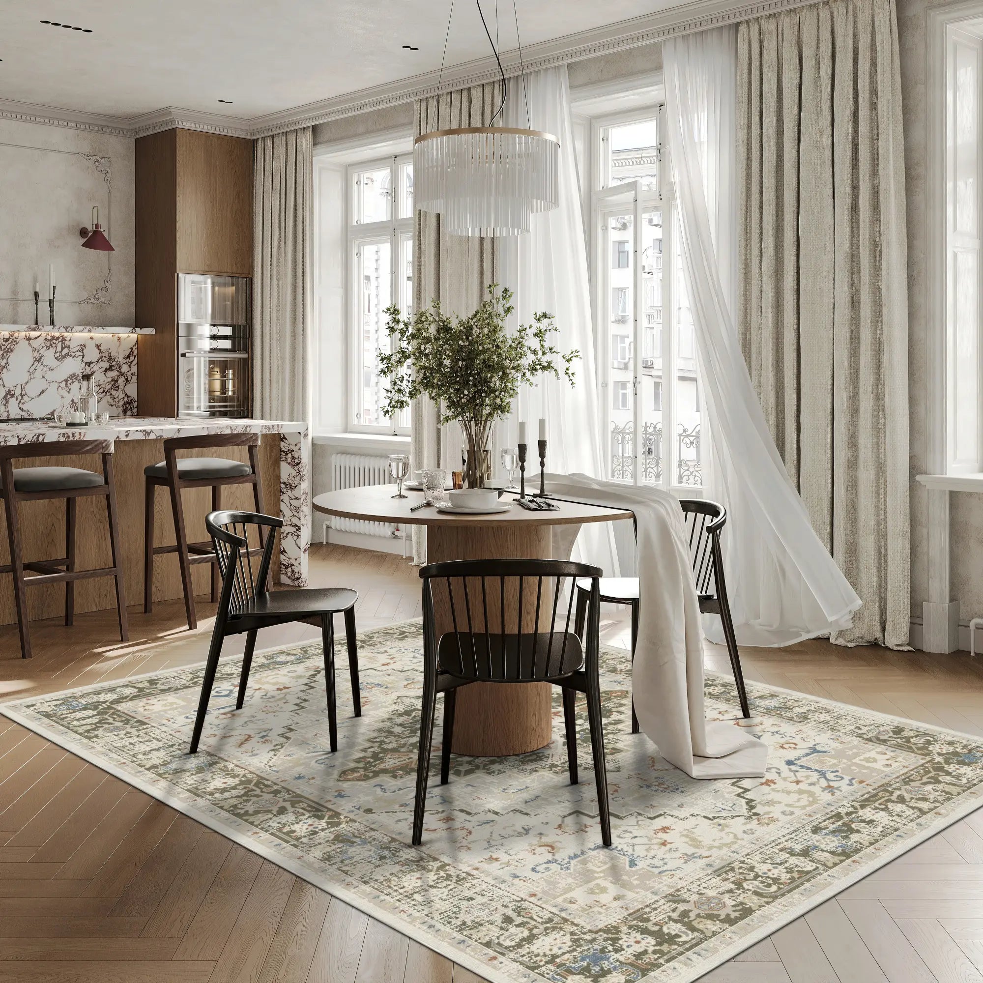 Tappeto Heritage Avorio Oliva