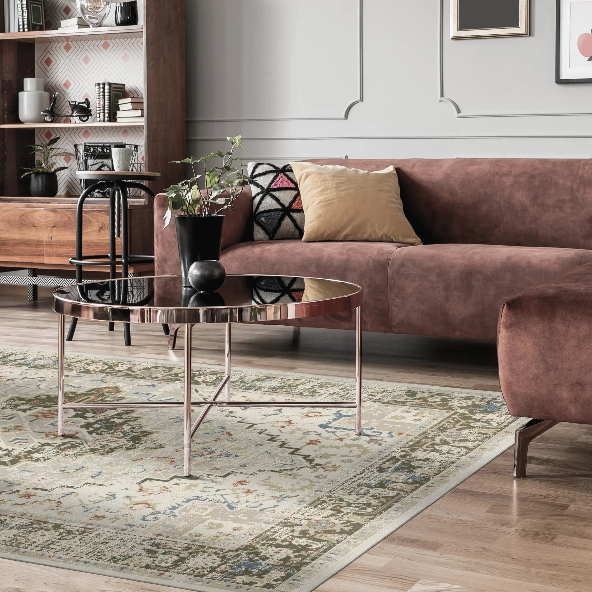 Tappeto Heritage Avorio Oliva