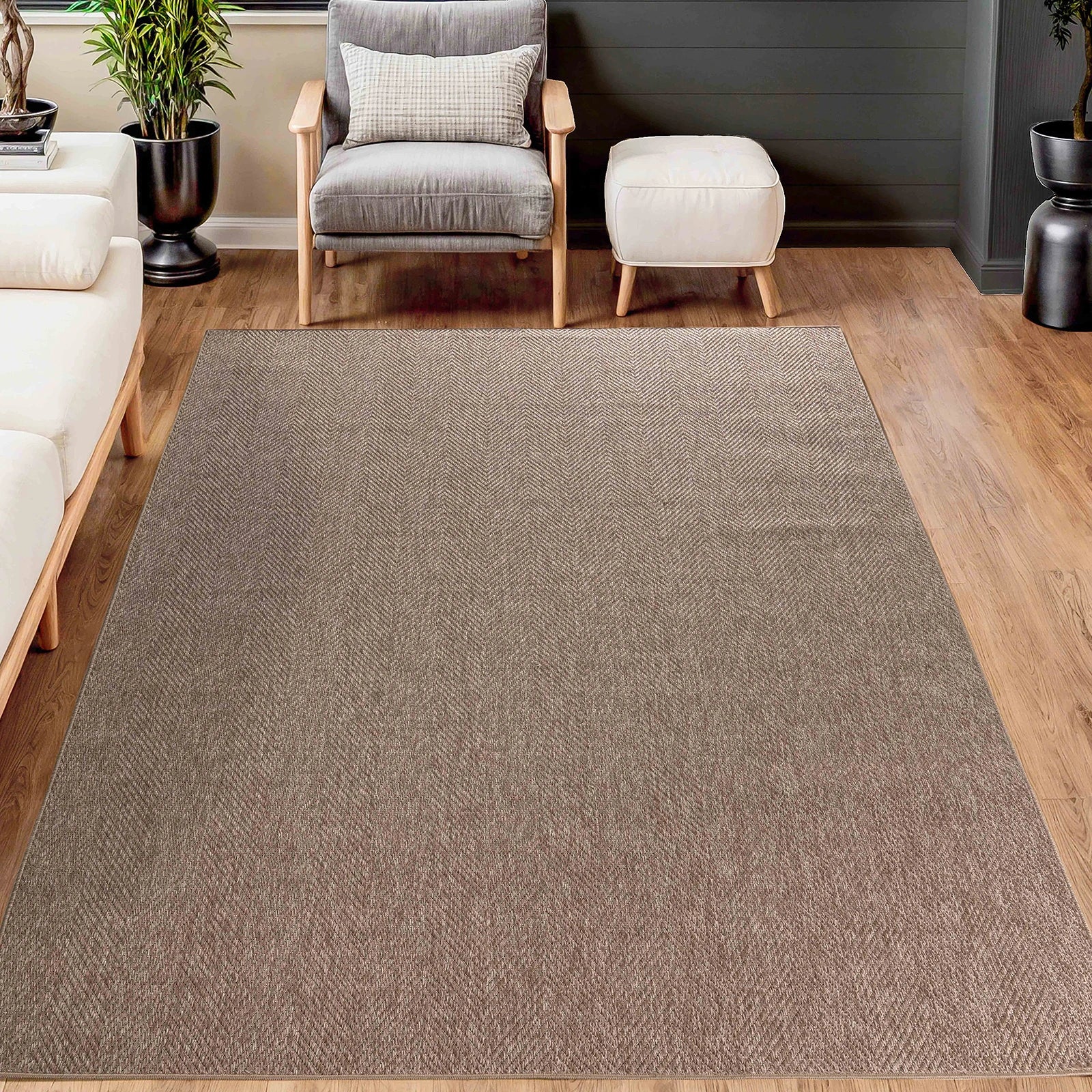 Desert Herringbone Natural Jute Rug