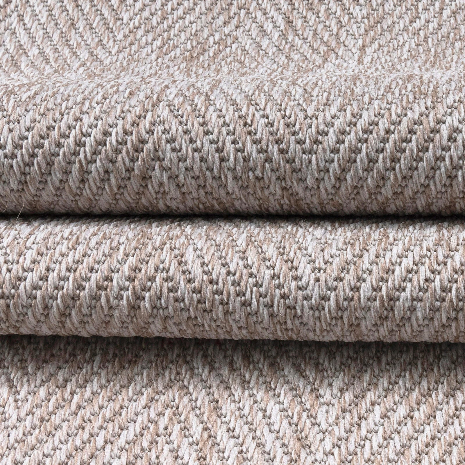 Ivory Herringbone Textured Jute Rug