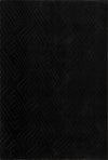 Modern Geometric Maze Plush Rug - Black Black