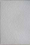 Textured Plush Diamond Area Rug - Bright White White