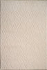 Textured Plush Diamond Area Rug - Ivory Cream 