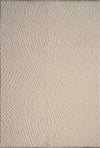 Modern Wavy Plush Rug - Ivory Cream