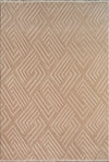 Modern Geometric Maze Plush Rug - Beige Beige
