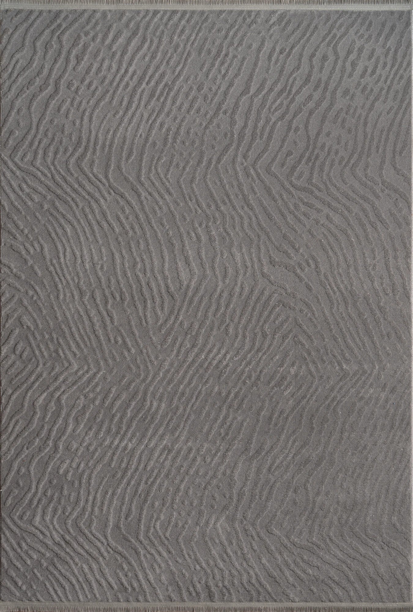Modern Wavy Plush Rug - Gray