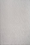 Textured Plush Diamond Area Rug - Light Gray Silver