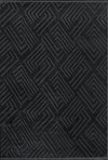 Modern Geometric Maze Plush Rug - Charcoal Anthracite
