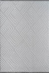 Modern Geometric Maze Plush Rug - Light Gray Silver