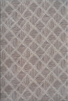 Style Textured Geometric Taupe Rug Gray