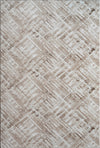 Beige Rug with a Distressed Patchwork Effect Beige
