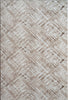 Beige Rug with a Distressed Patchwork Effect 