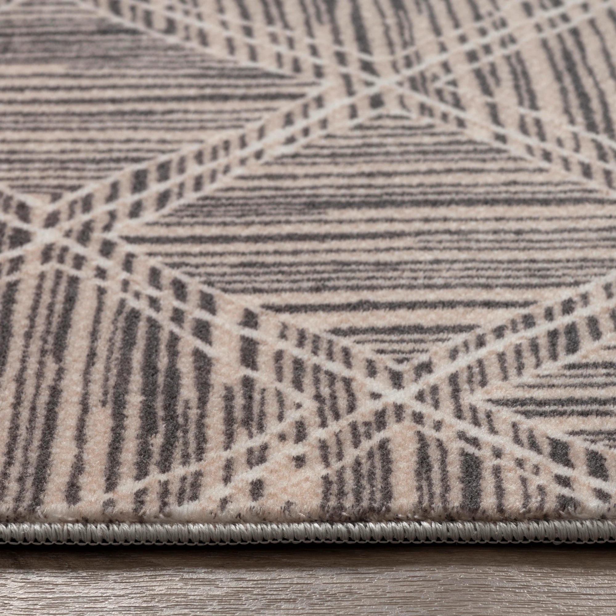 Scandinavian Geometric Brown Rug