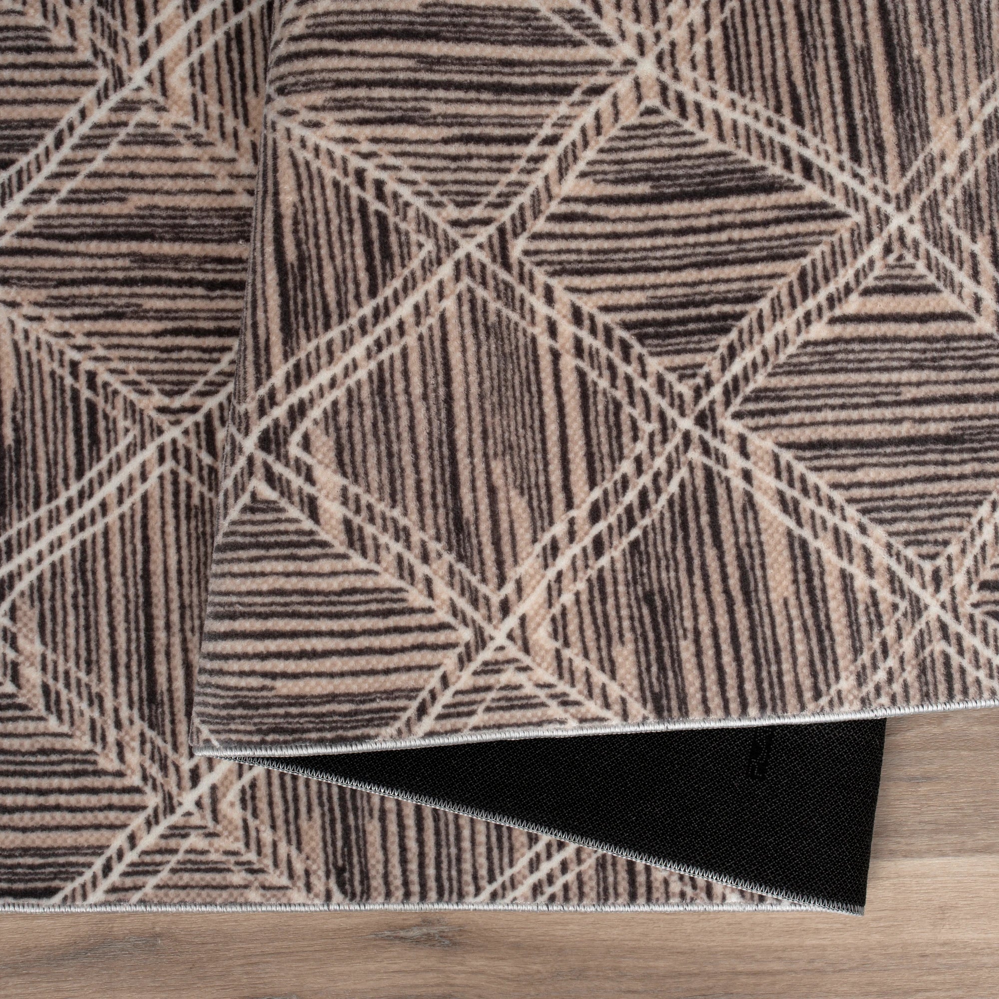 Scandinavian Geometric Brown Rug