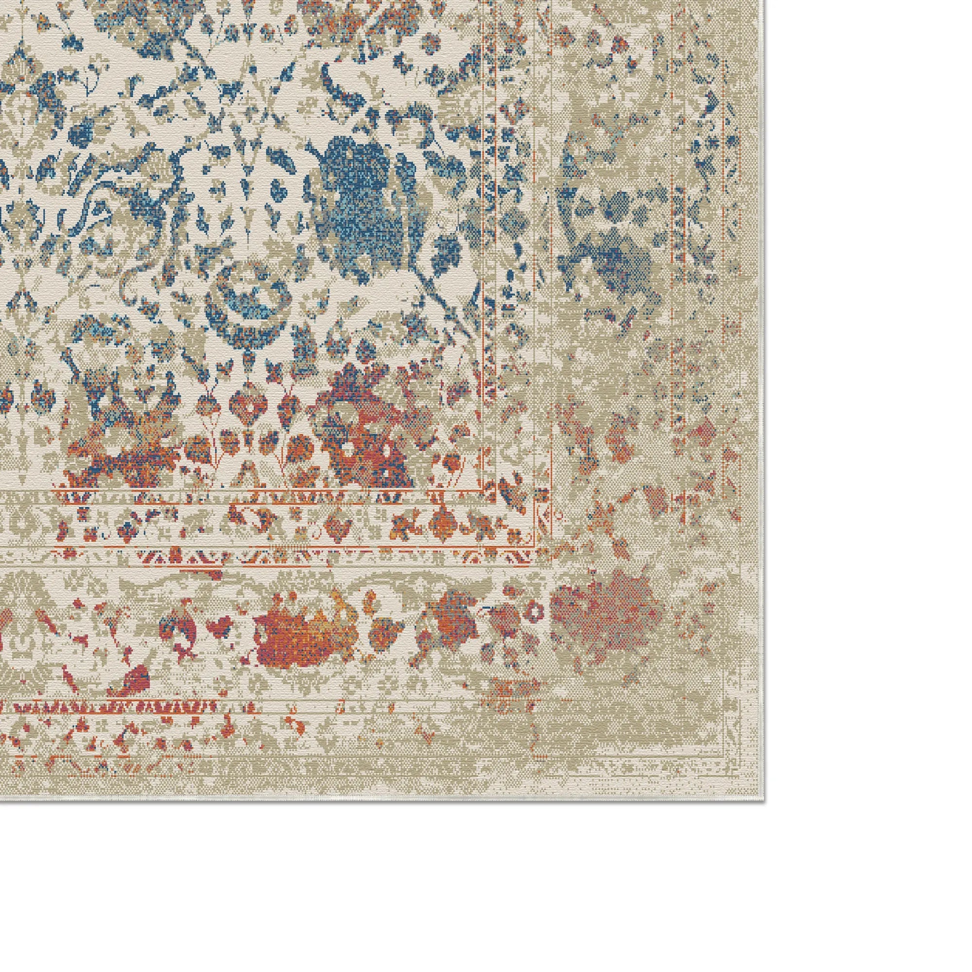 Sapphire Beige Botanical Bloom Rug