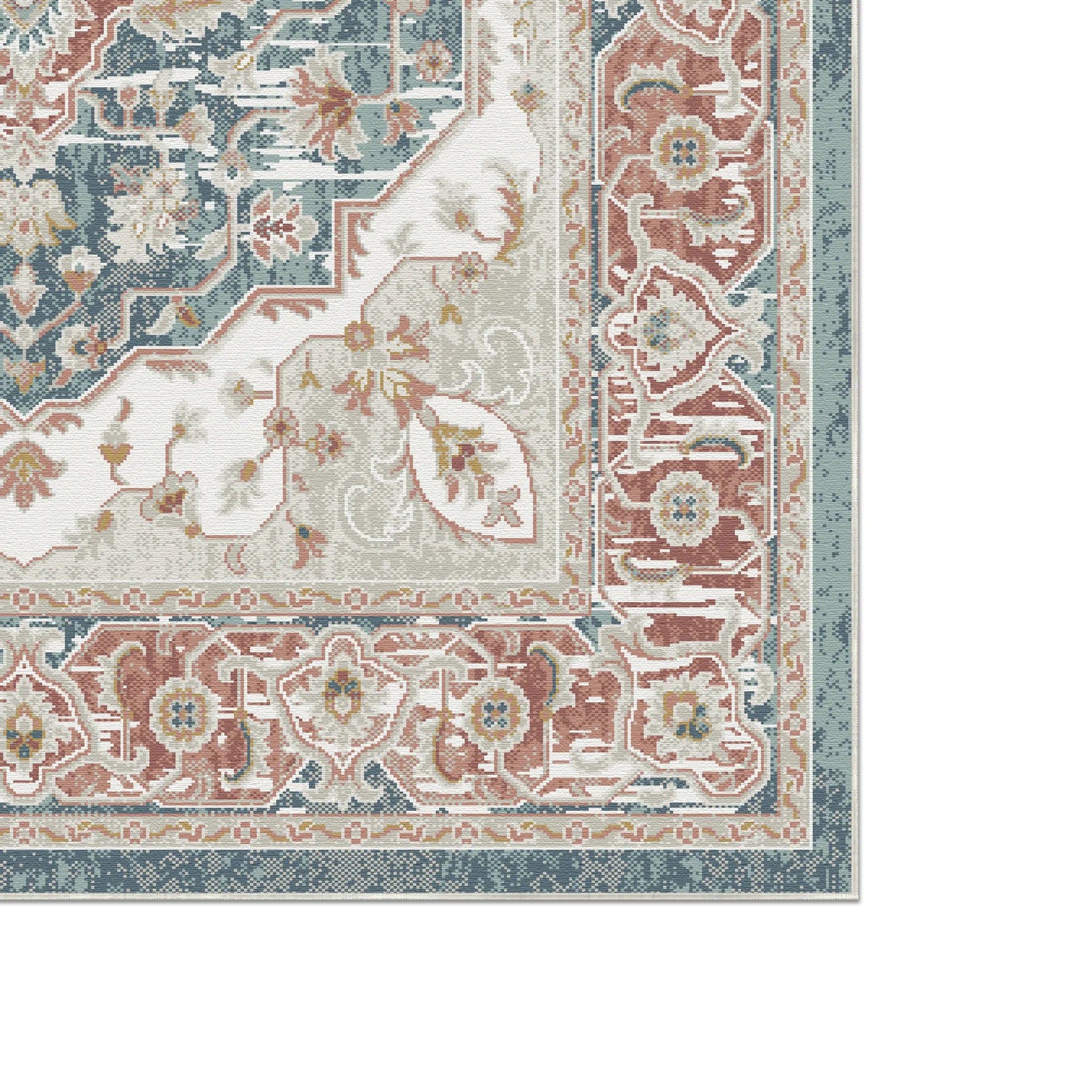 Regency Ornate Medallion Blue