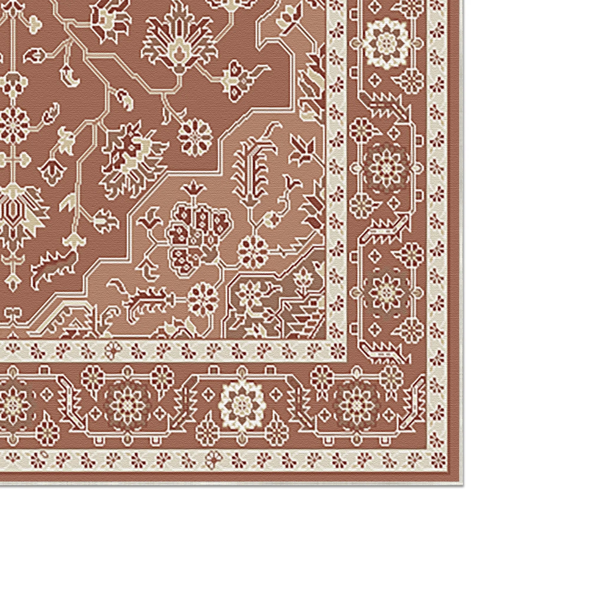 Terracotta Ivory Eden Rug