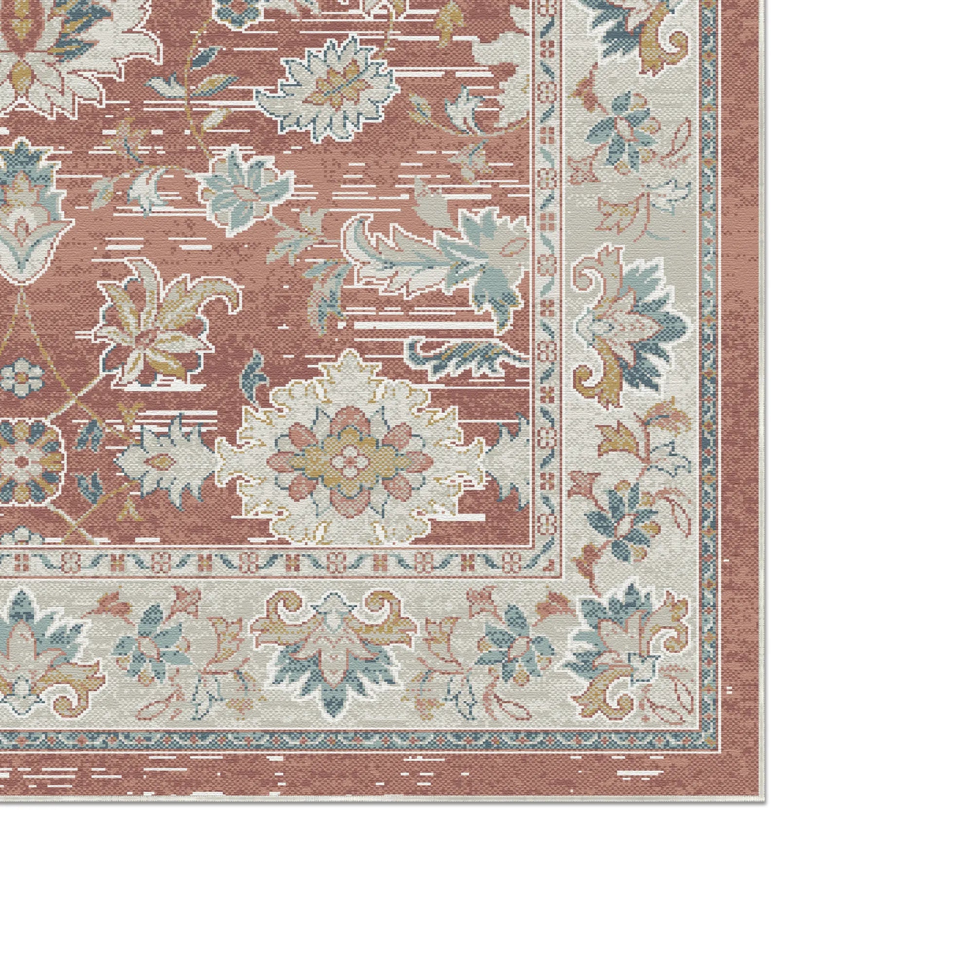 Ember Distressed Botanical Terracotta