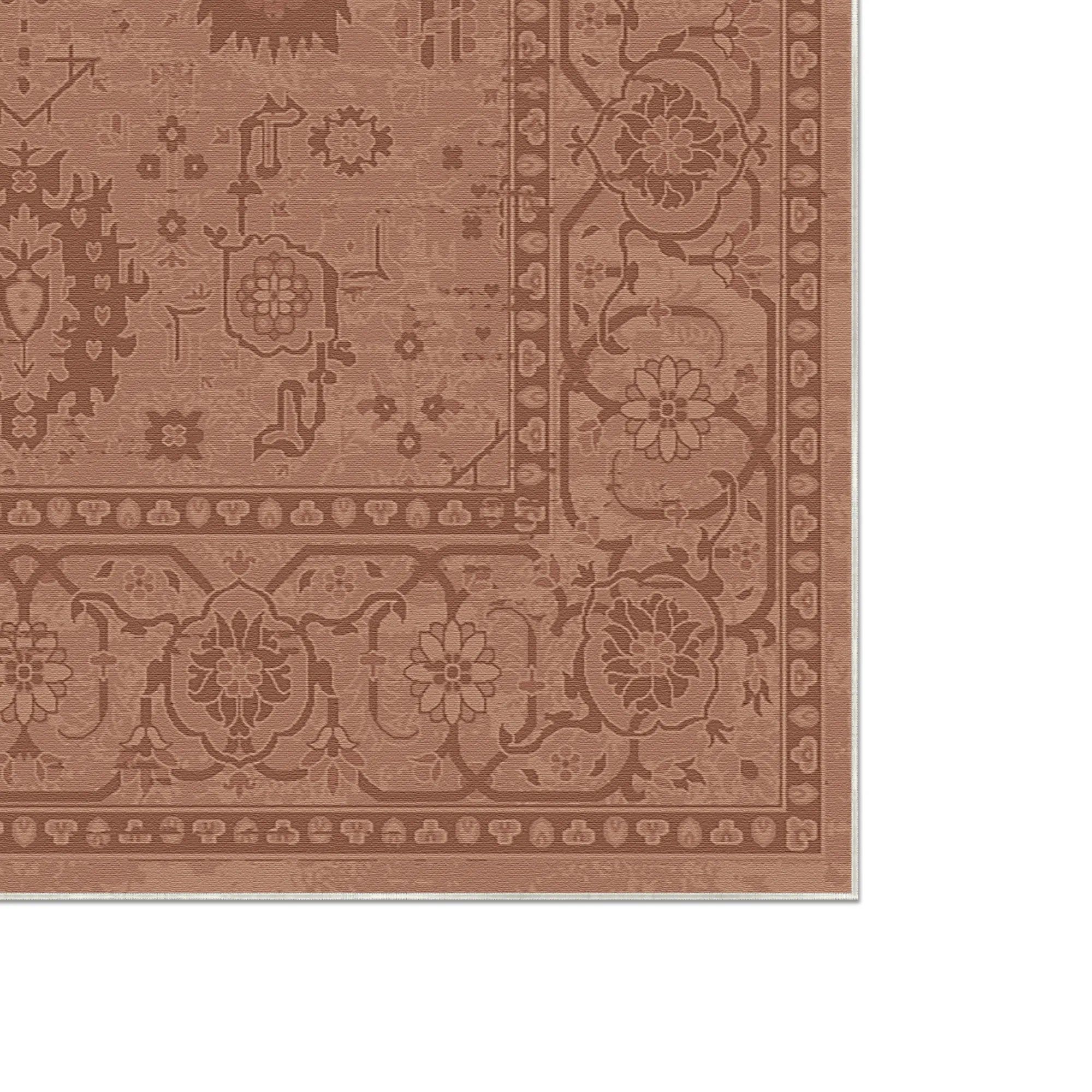 Legacy Eroded Floral Rust Rug