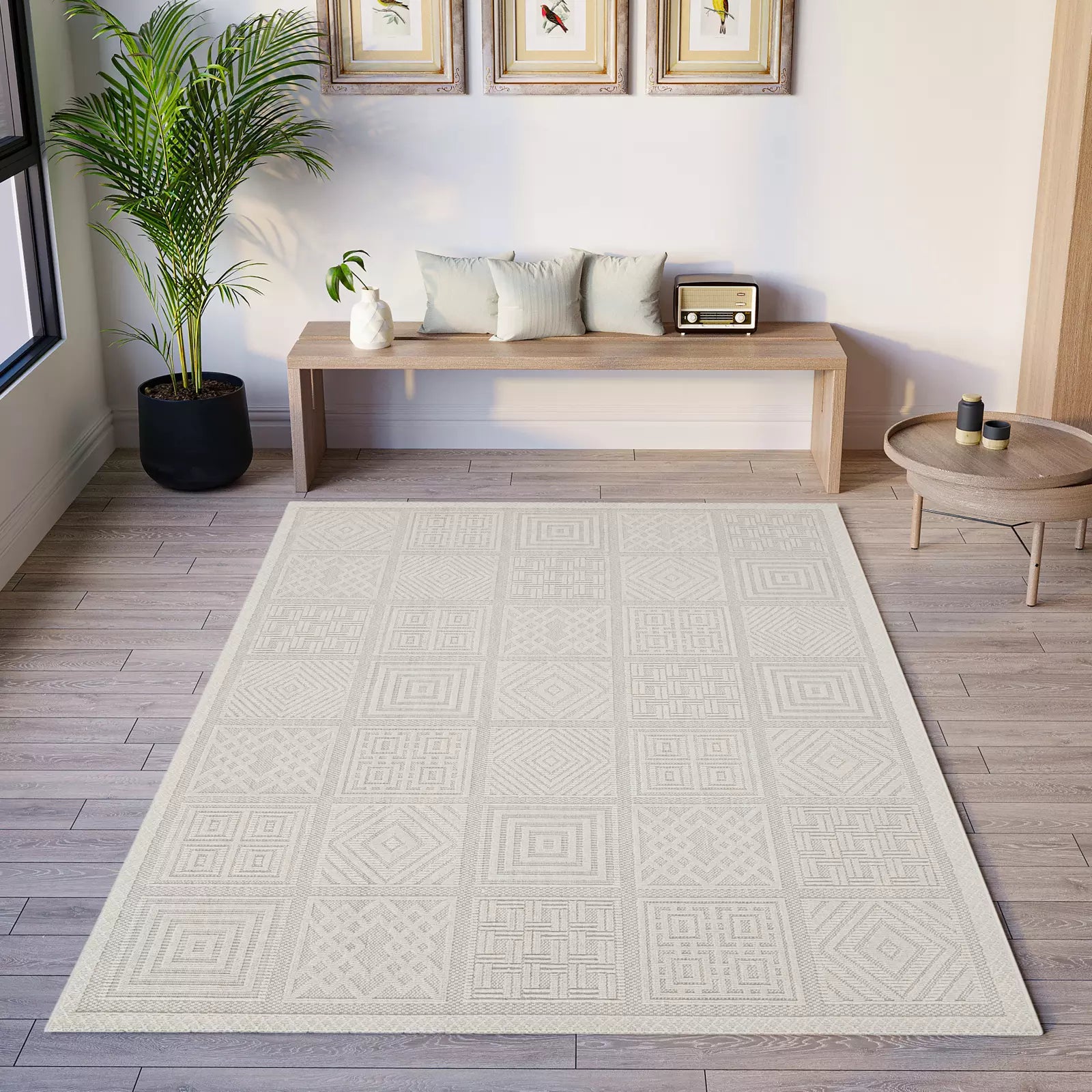 Dream Soft Knit Loop Carpet White - Bella Rugs