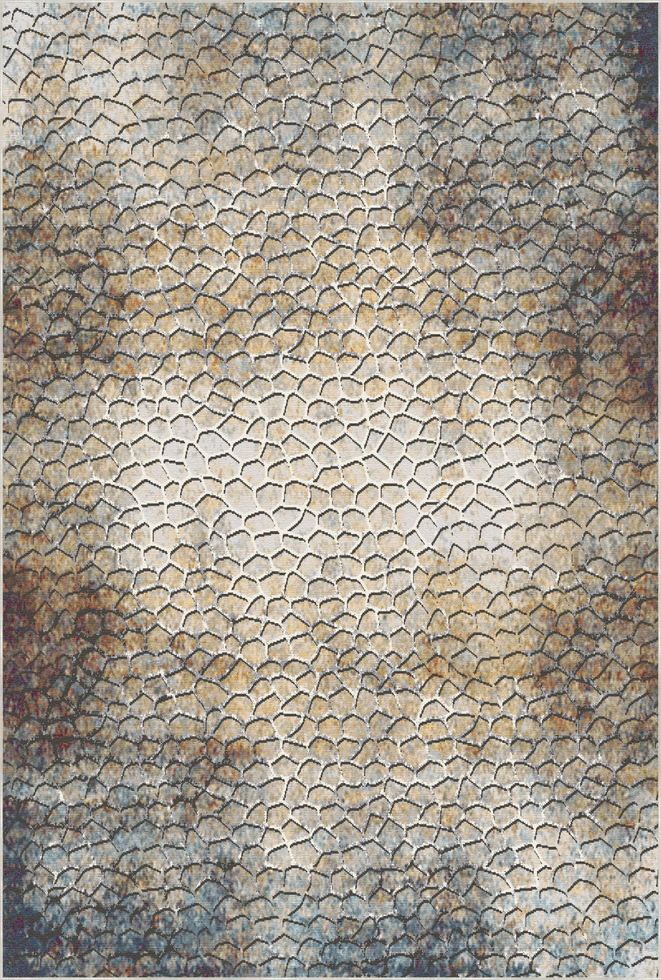 Essaouira Coast Abstract Washable Rug