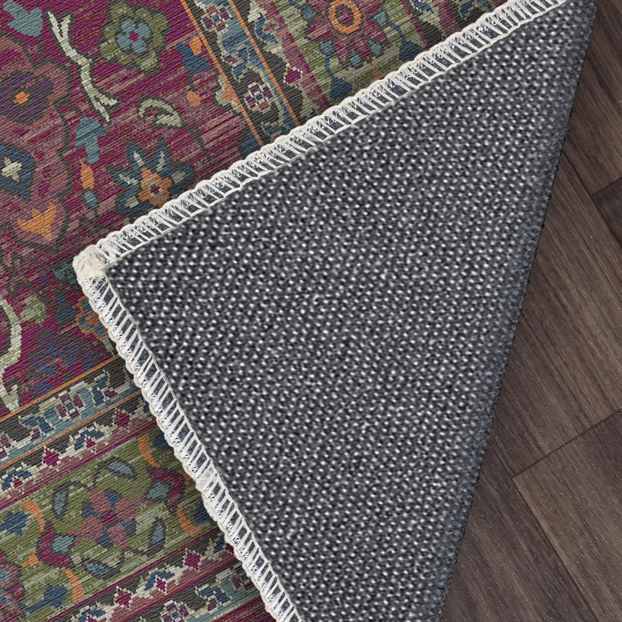 Marrakech Plum Traditional Washable Rug