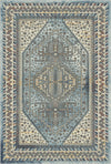 Shirvan Blue Geometric Traditional Rug Blue
